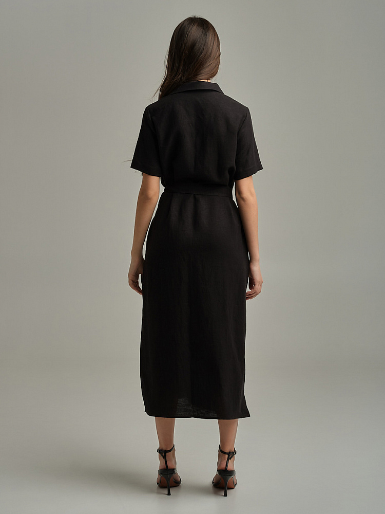 Платье изо льна Sonet Черный_10384