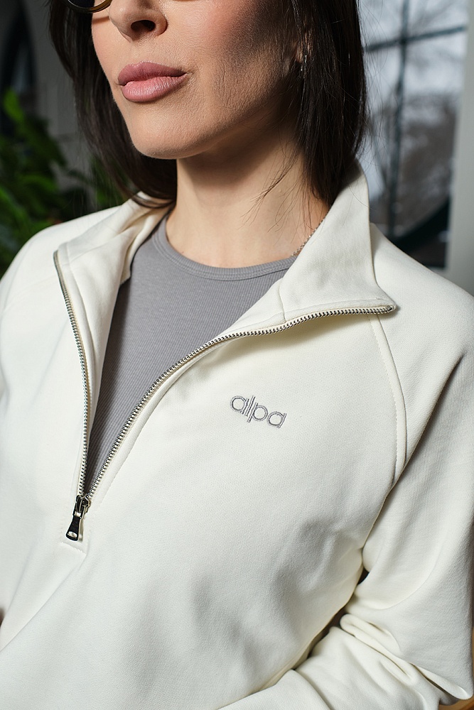 Свитшот из футера Weekend Экрю_19225