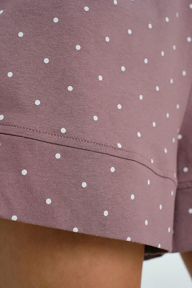 Шорты домашние из хлопка горох Slow beauty_7434