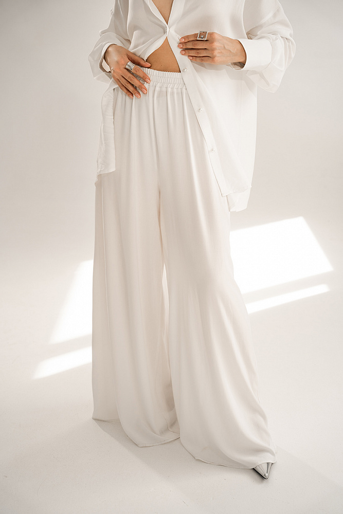 Брюки широкие Wedding Молочный_15498