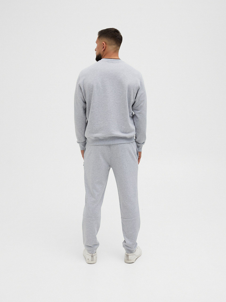 Брюки мужские из футера River Серый/меланж_11776