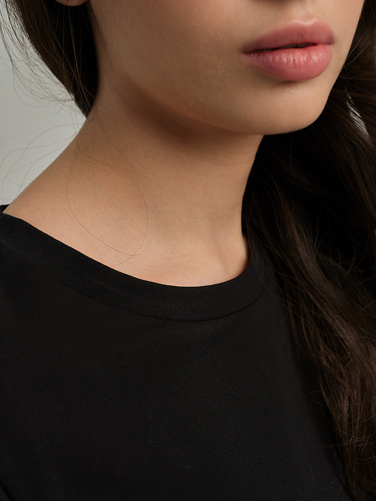 Футболка из эластичного хлопка Nelly Черный_11109