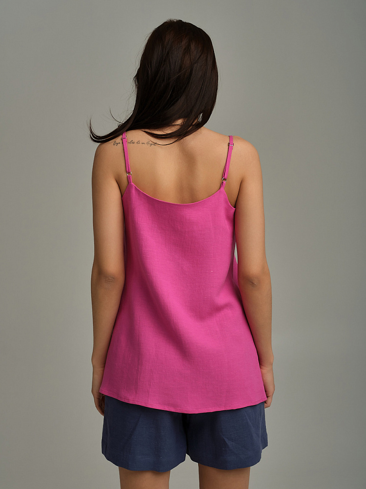 Топ изо льна Sonet Фуксия_9883