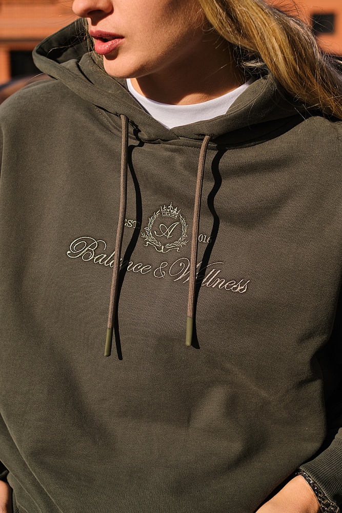 Худи из футера с начесом Lori Зеленая хвоя_17747