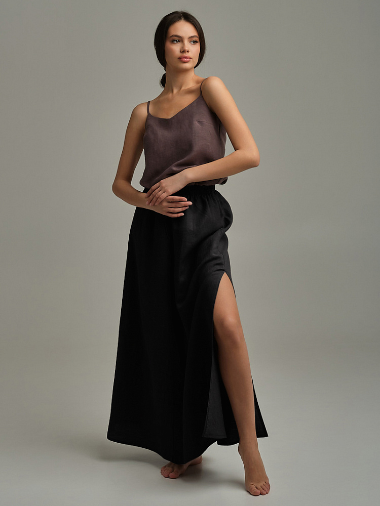 Юбка изо льна Sonet Черный_11156