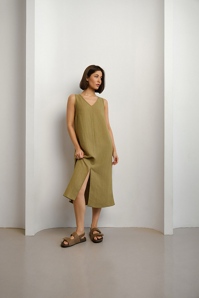 Сарафан длинный Sonet Хаки_15078