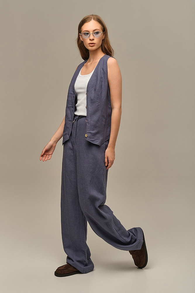 Майка трикотажная в рубчик Flat Белый_18978