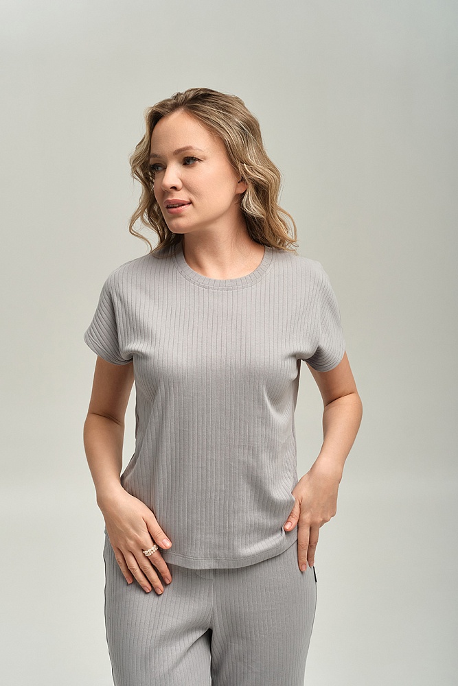 Футболка из хлопка Alisa Серый_18184