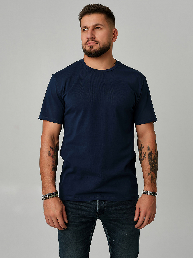 Футболка мужская David Синий_9170