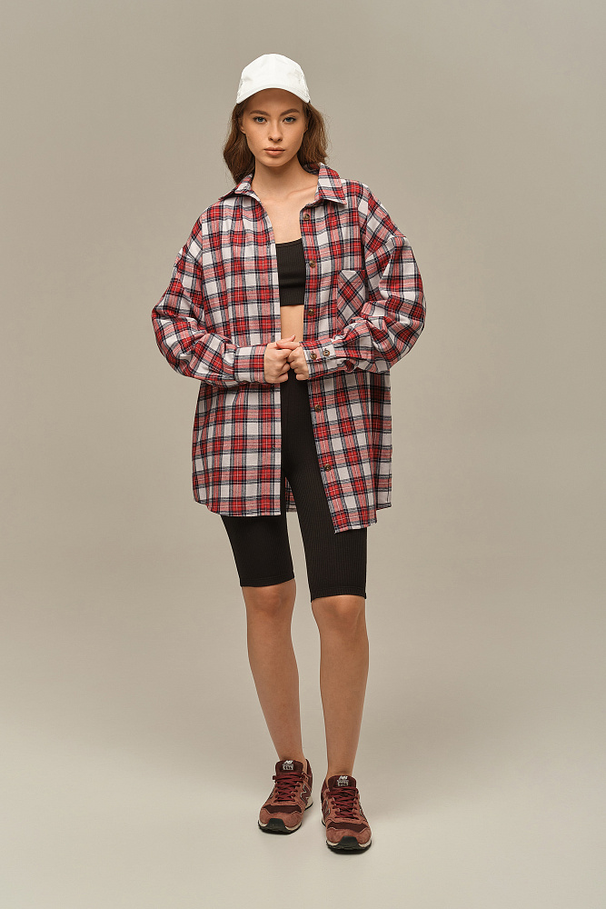 Велосипедки трикотажные в рубчик Flat Черный_15829