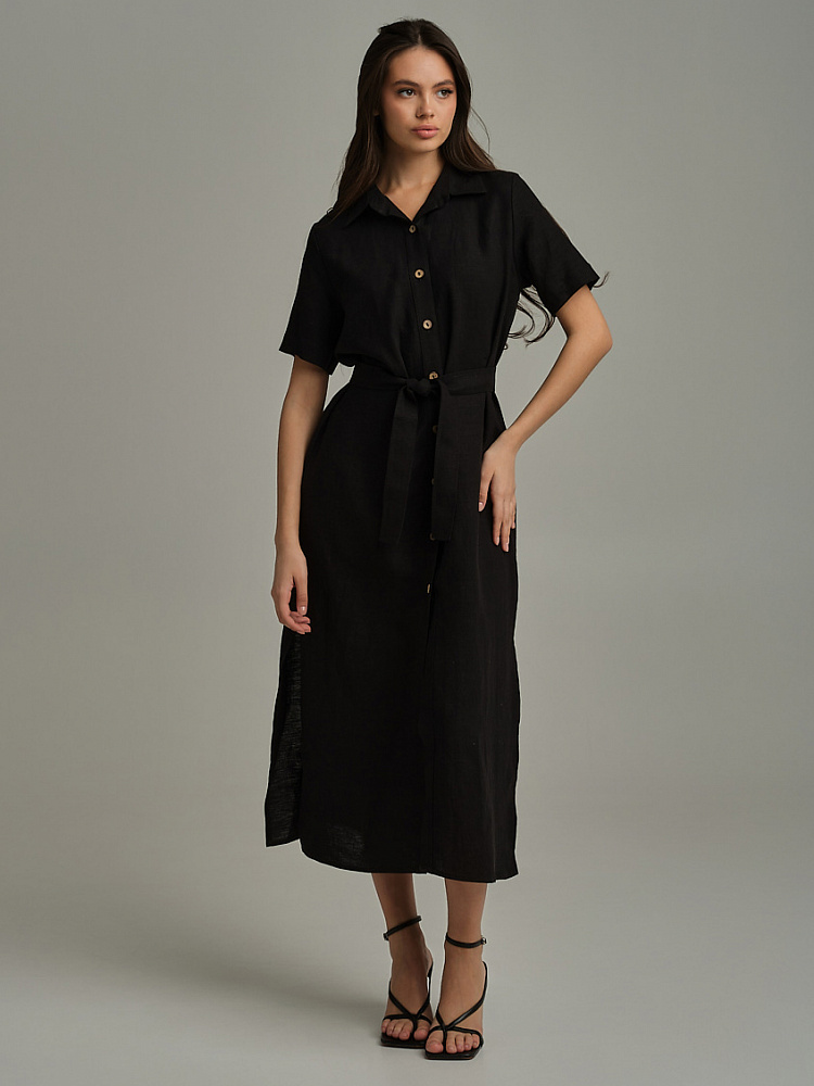 Платье изо льна Sonet Черный_10379