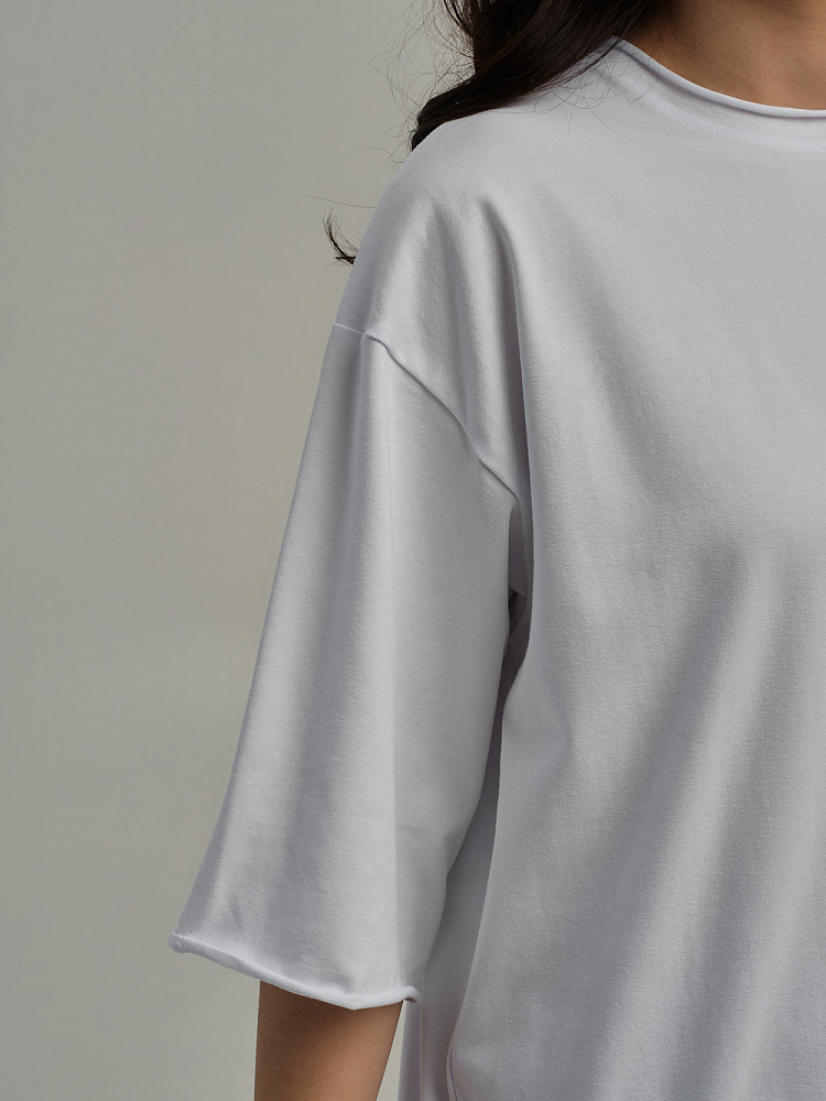 Футболка из эластичного хлопка May Белый_11081