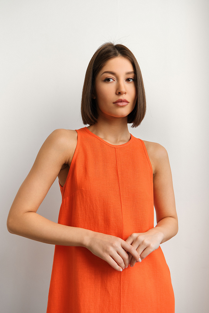 Платье изо льна Sonet Оранжевый_15043
