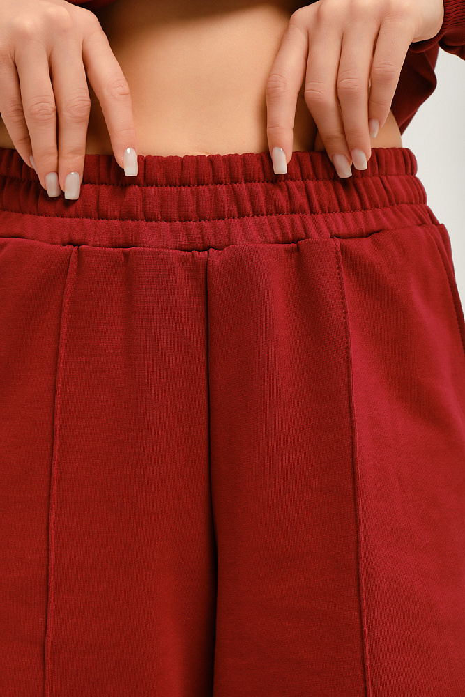 Брюки из футера Lori Бордовый_12809