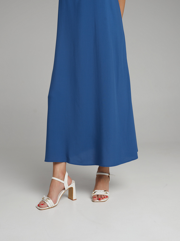 Сорочка из струящегося штапеля Pretty Лазурно-синий_10427