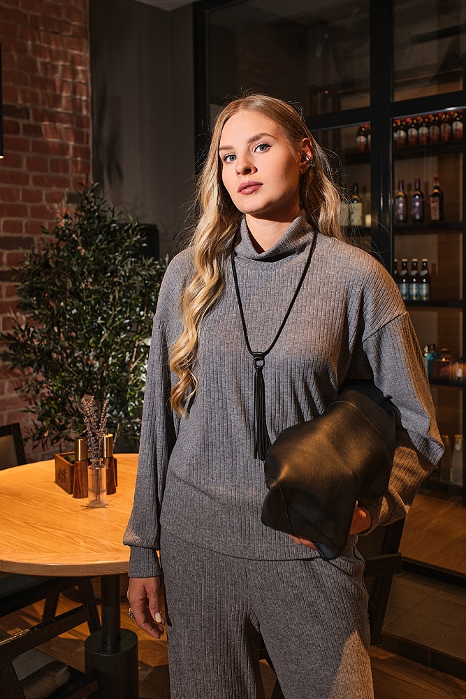 Лонгслив Cozy Soft Серый меланж_17770