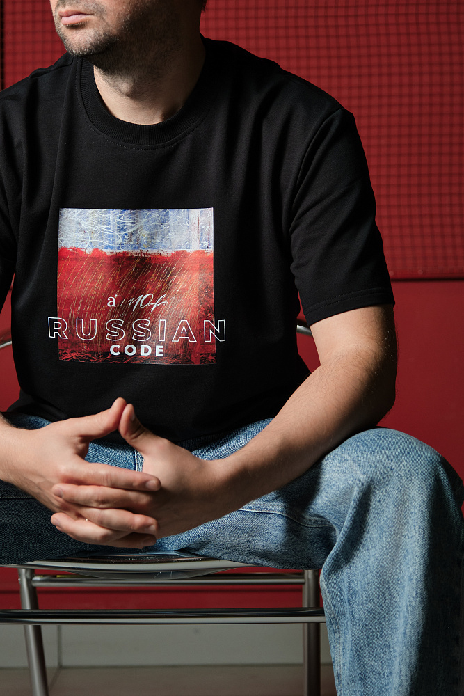 Футболка мужская с принтом Art moment Черный/Russian_15245