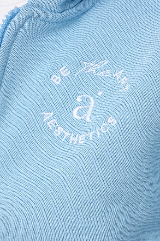 Худи на молнии из футера Art place Голубой_16796