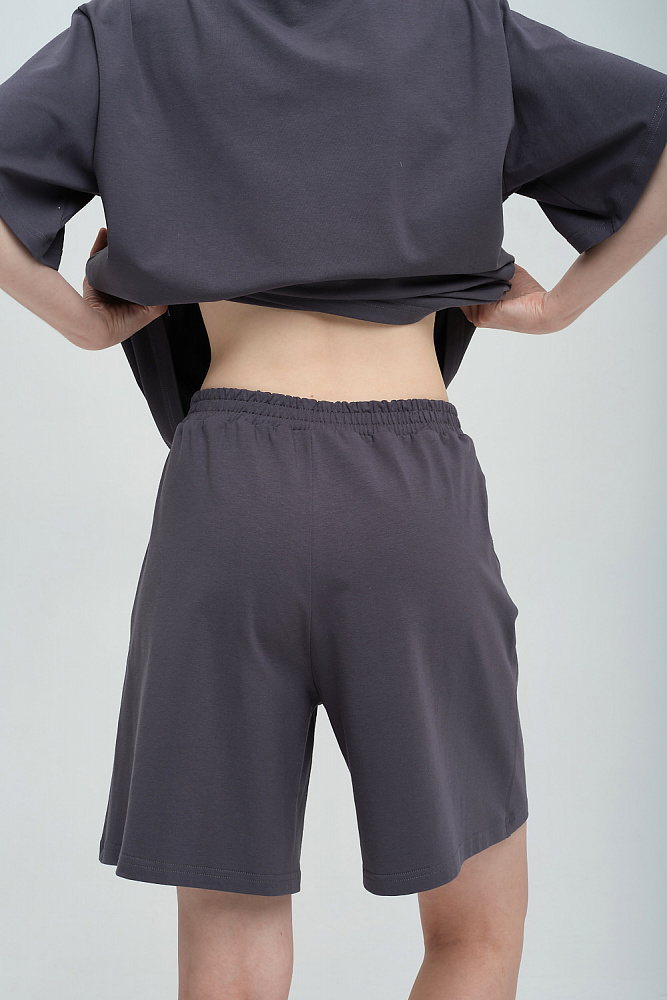 Шорты из эластичного хлопка Bloom Графит_8693