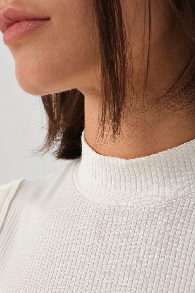 Майка со стойкой Flat Молочный_16823