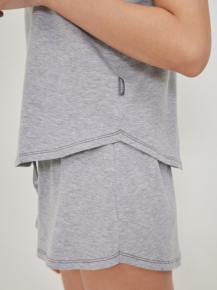 Пижама из эластичного хлопка, комплект Medea Серый меланж_13970