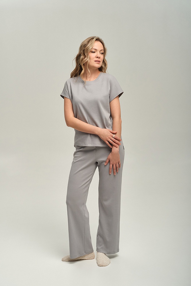Брюки из хлопка Alisa Серый_18202