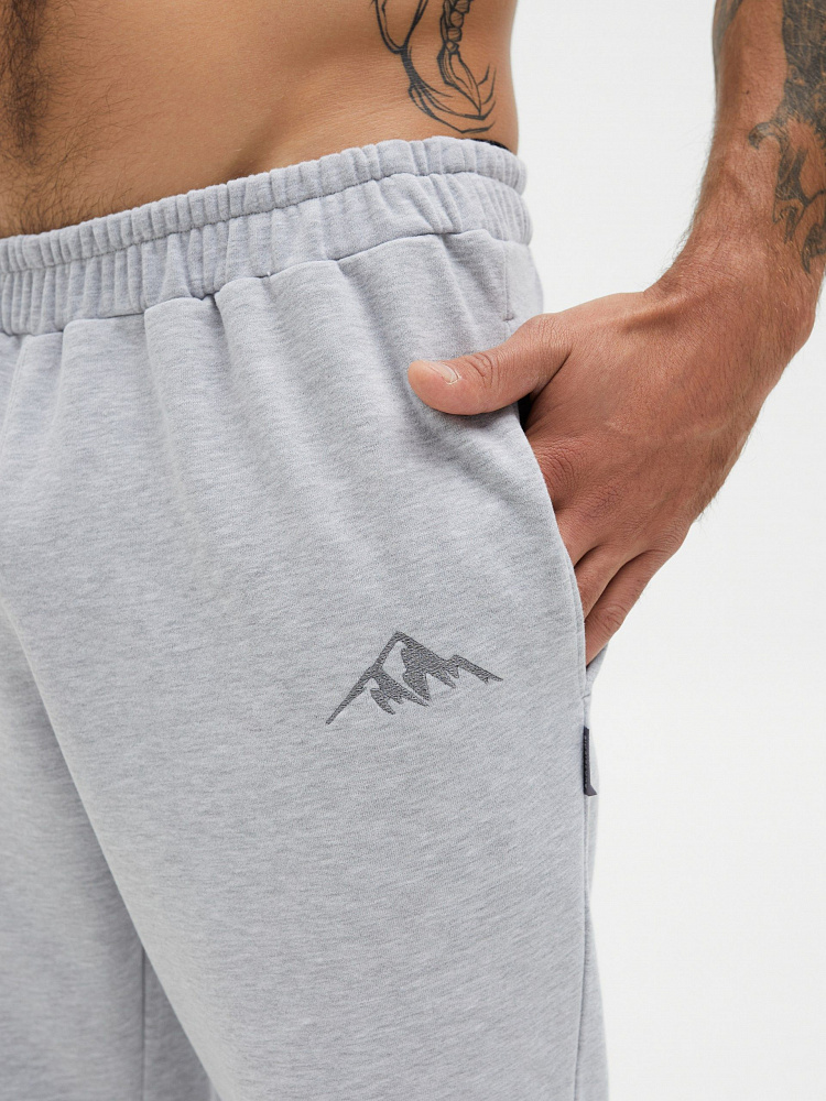 Брюки мужские из футера River Серый/меланж_11778