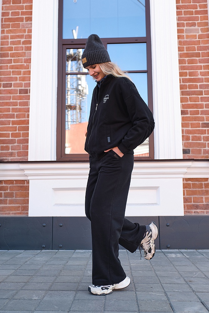 Брюки из футера Jessie Черный_17844