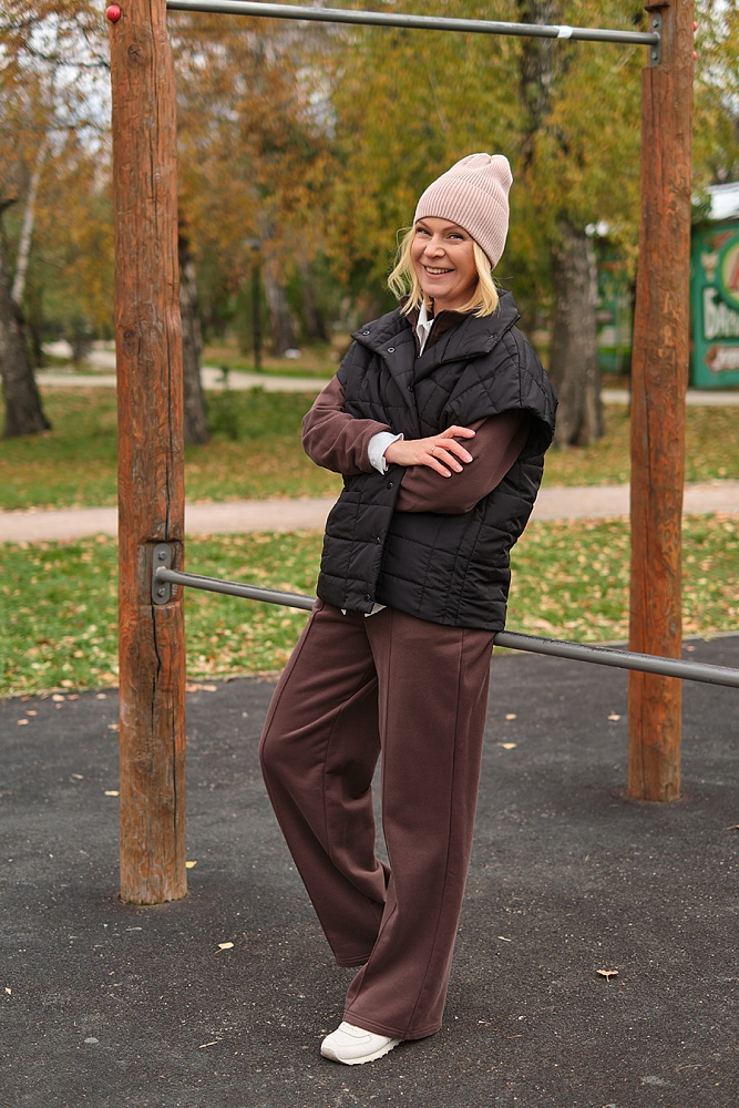 Брюки из футера Jessie Шоколад_17815