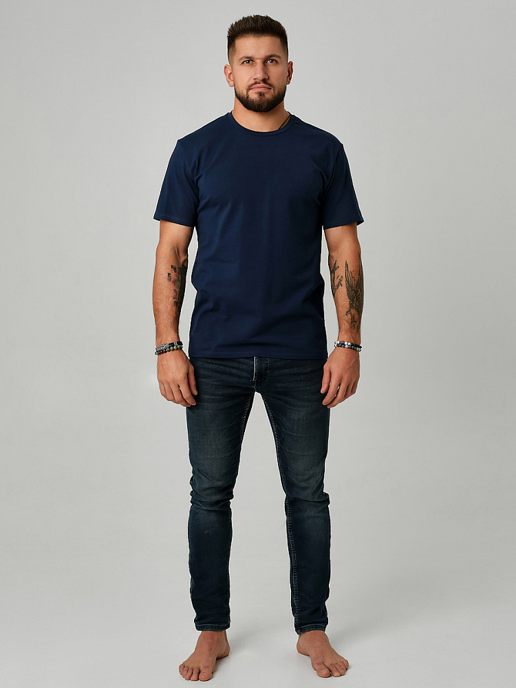 Футболка мужская David Синий_9173