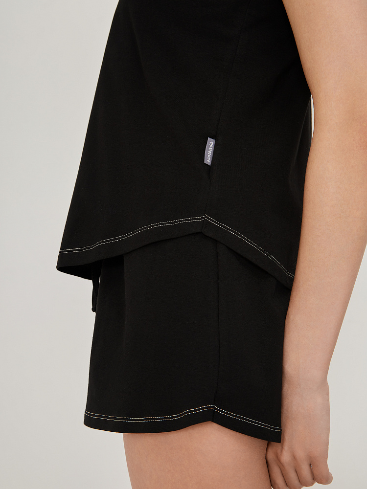 Пижама из эластичного хлопка, комплект Medea Черный_12866