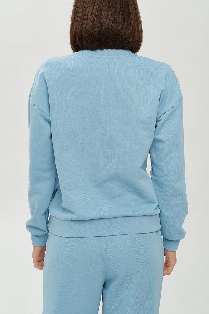 Свитшот из футера Art place Голубой/Хлопок_14381