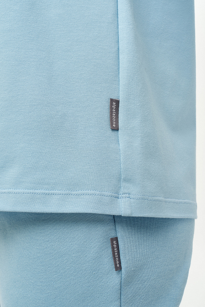 Футболка с принтом Limit Голубой/Яблоня_14435