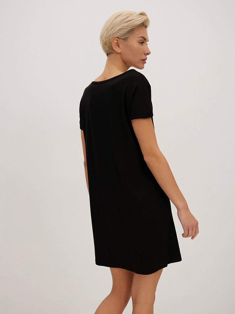 Платье в рубчик Basic Черный_13301