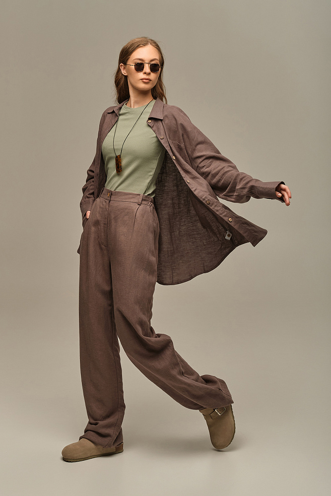 Футболка трикотажная в рубчик Flat Олива_15938