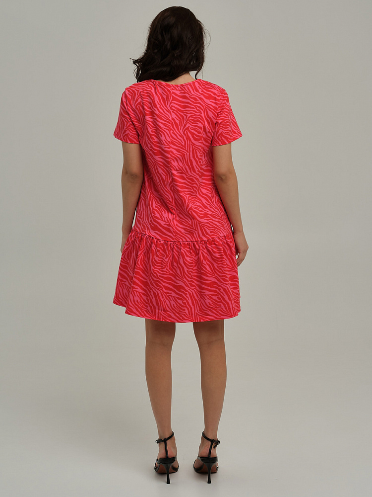 Платье из хлопка Kira Розовая зебра_10537