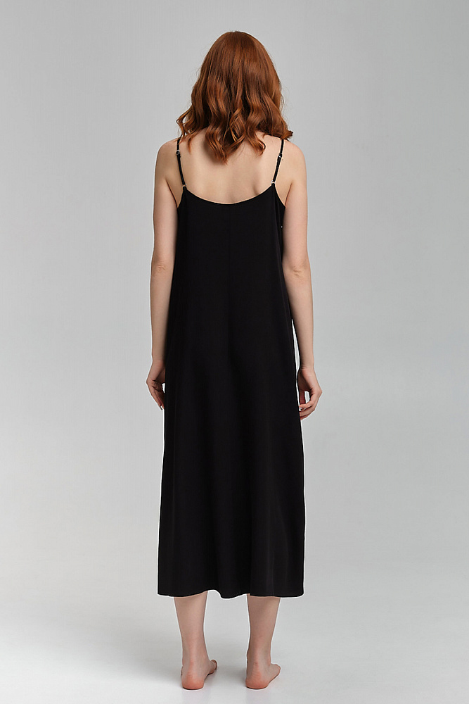 Сорочка из струящегося штапеля Pretty Черный_9012