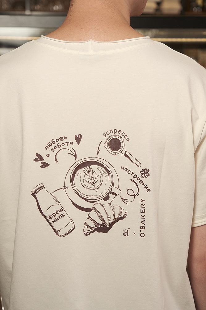 Футболка оверсайз Espresso Молочный/Сердце_16505