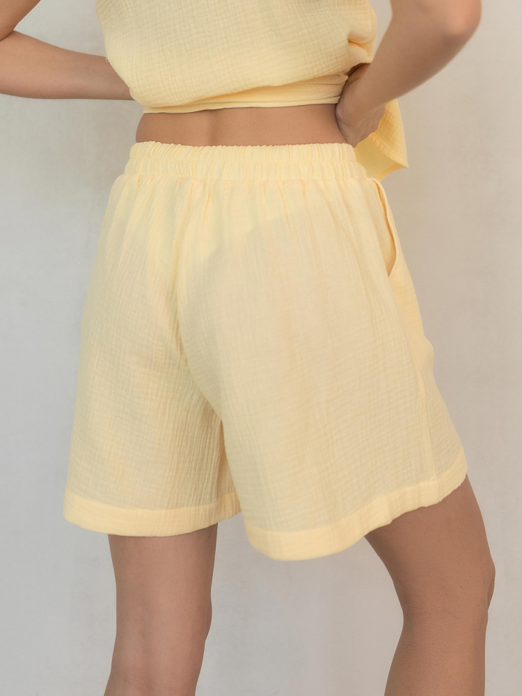 Шорты из хлопка Simple Желтый_12406