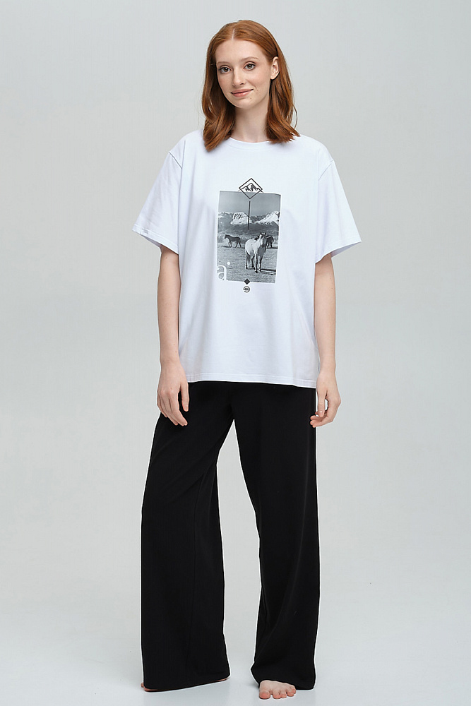 Брюки из эластичного хлопка с карманами Bloom Черный_8701