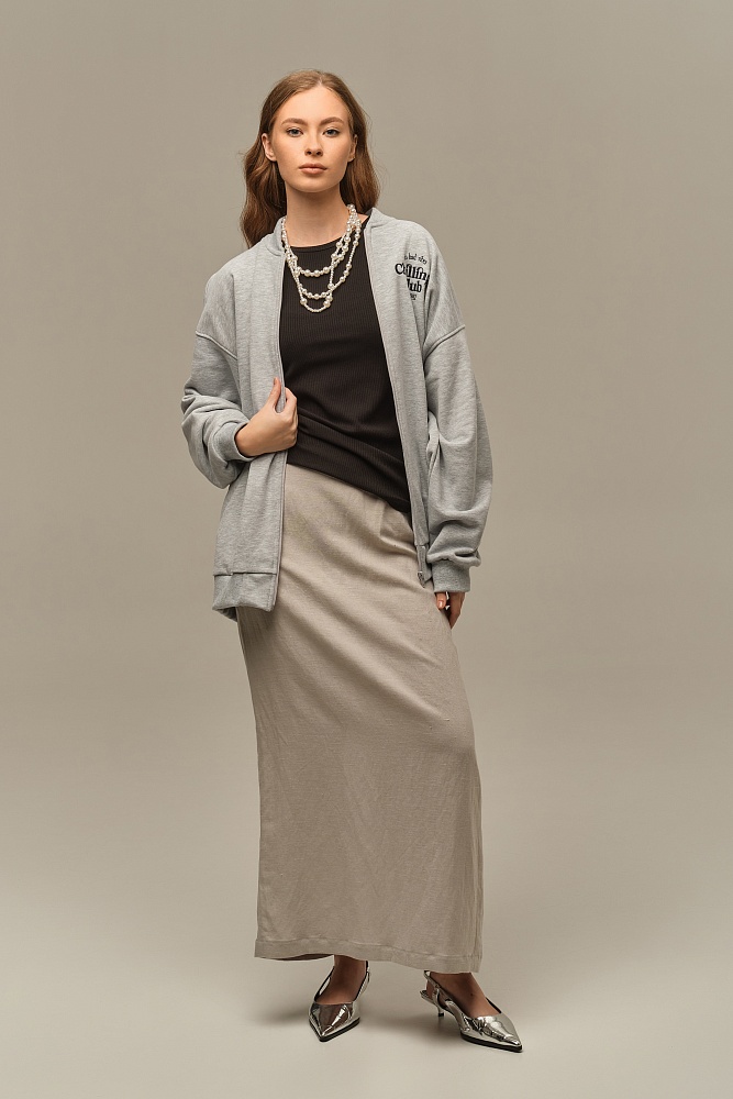 Майка Американка трикотажная в рубчик Flat Черный_18606