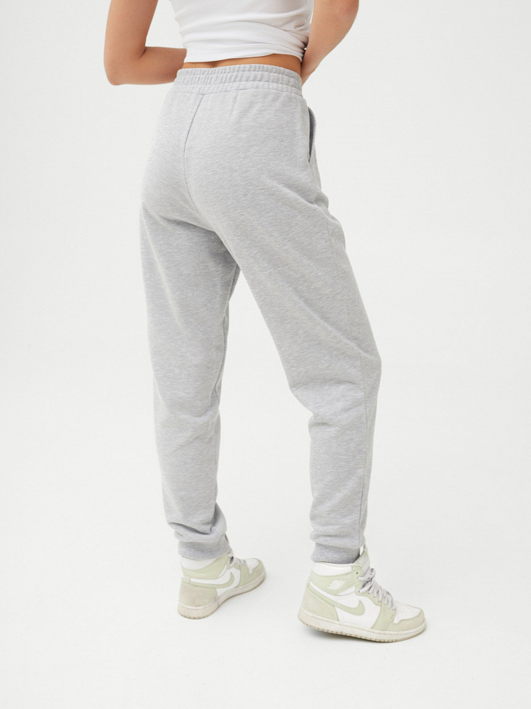 Брюки из футера Jessy Серый/меланж_11390