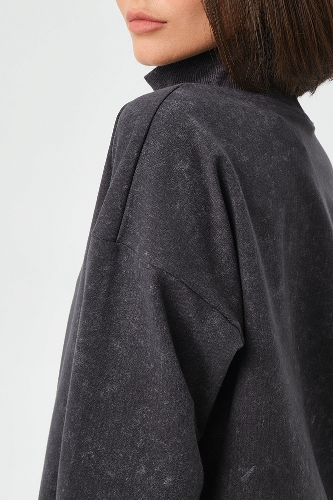 Лонгслив из футера Future Серый туман_17238