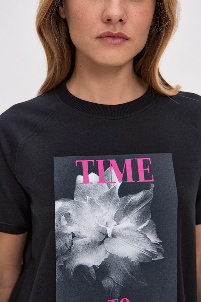 Платье из футера 2х нитки  Urban chic Черный_14123