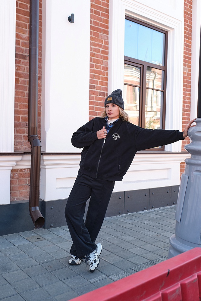 Брюки из футера Jessie Черный_17846