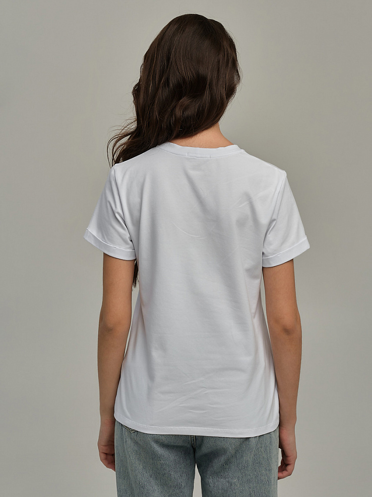 Футболка из эластичного хлопка Nelly Белый_11088