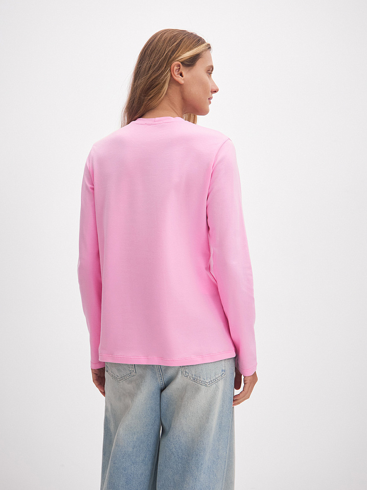 Лонгслив из эластичного хлопка Bloom Розовый/Self Care.Self Love.Every Day_13355