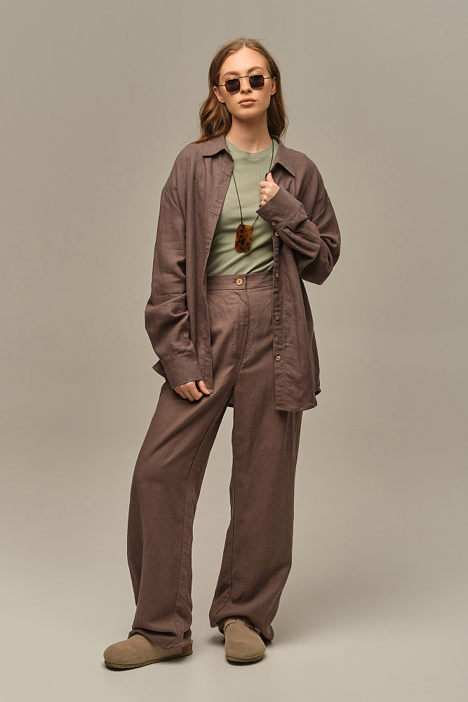 Футболка трикотажная в рубчик Flat Олива_15937