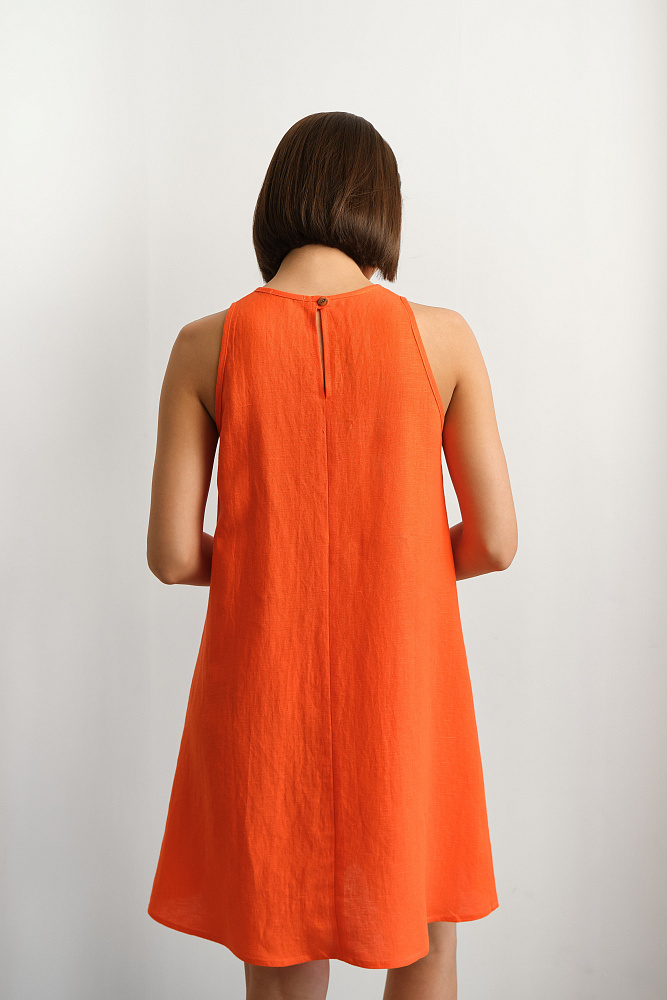 Платье изо льна Sonet Оранжевый_15040