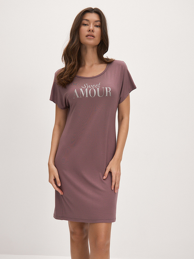 Платье из вискозы с кружевом Peris Лиловый_13380